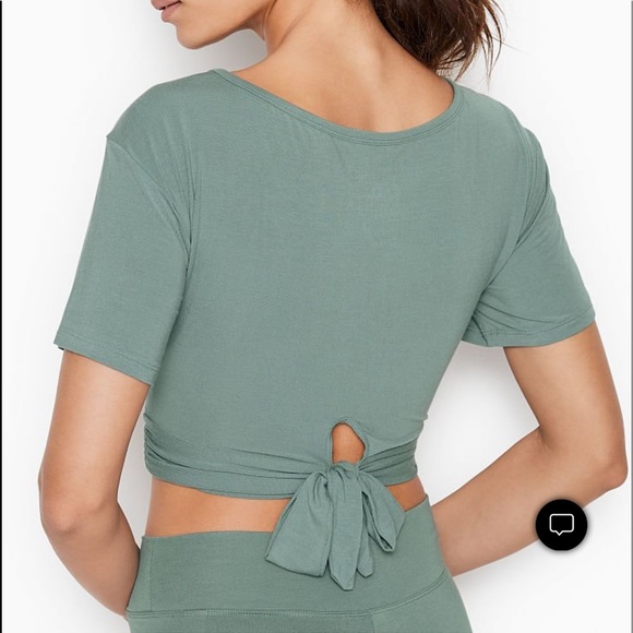 VICTORIAS SECRET teal modal heavenly crop top size small - Picture 4 of 11
